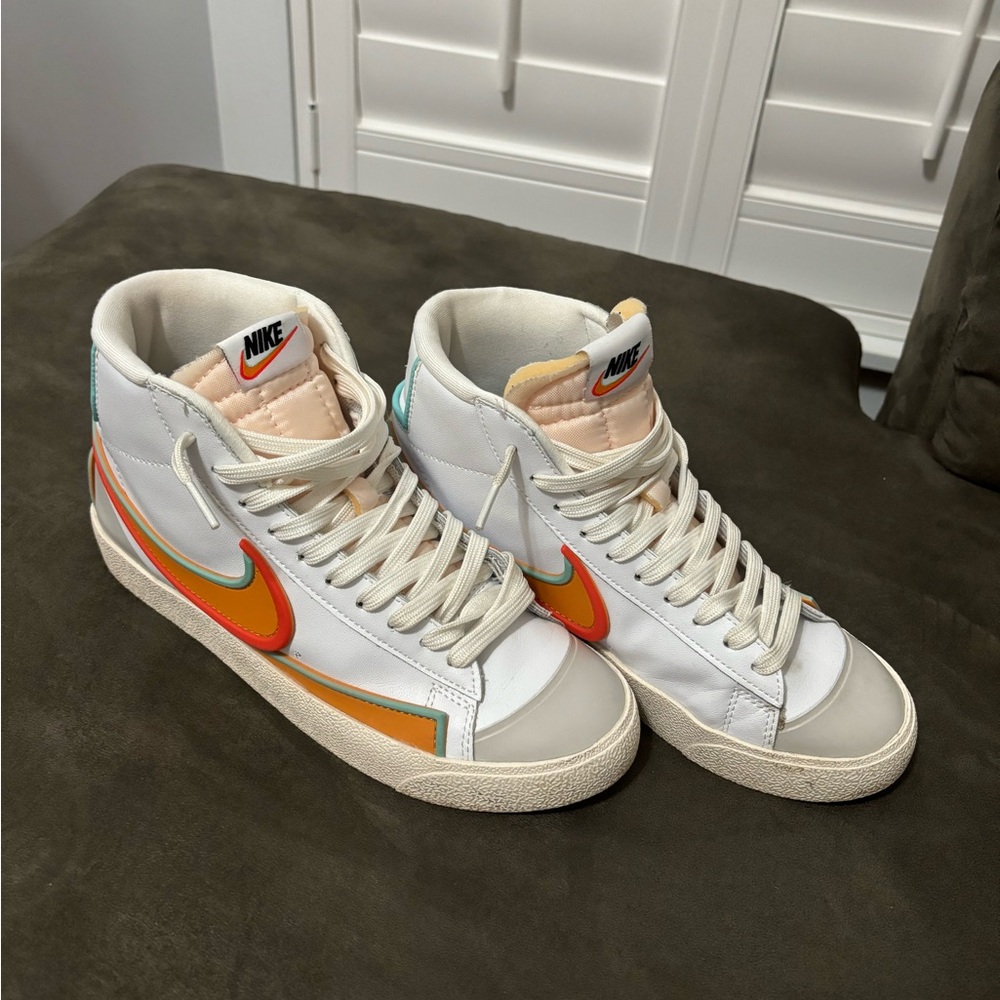 Nike Blazers with Multicolor Swoosh